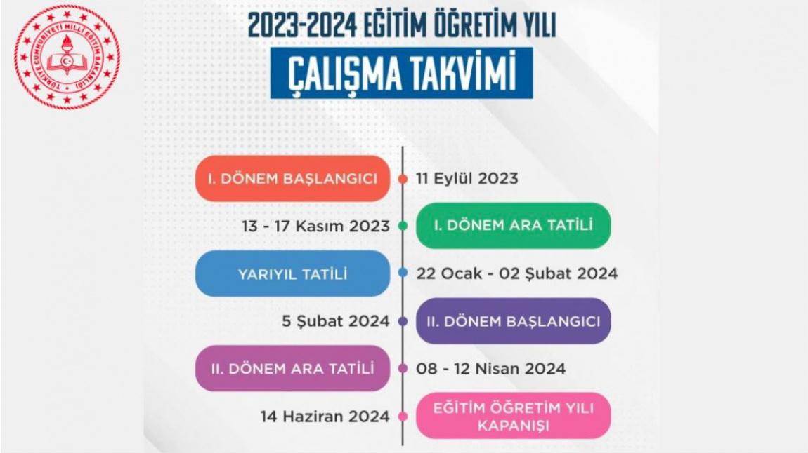 2023-2024 EĞİTİM ÖĞRETİM YILI TAKVİMİ